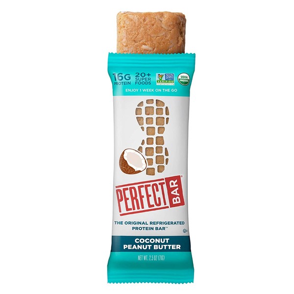 Perfect Bar Original Refrigerated Protein Bar, Coconut Peanut Butter, 2.5 Ounce Bar, 8 Count