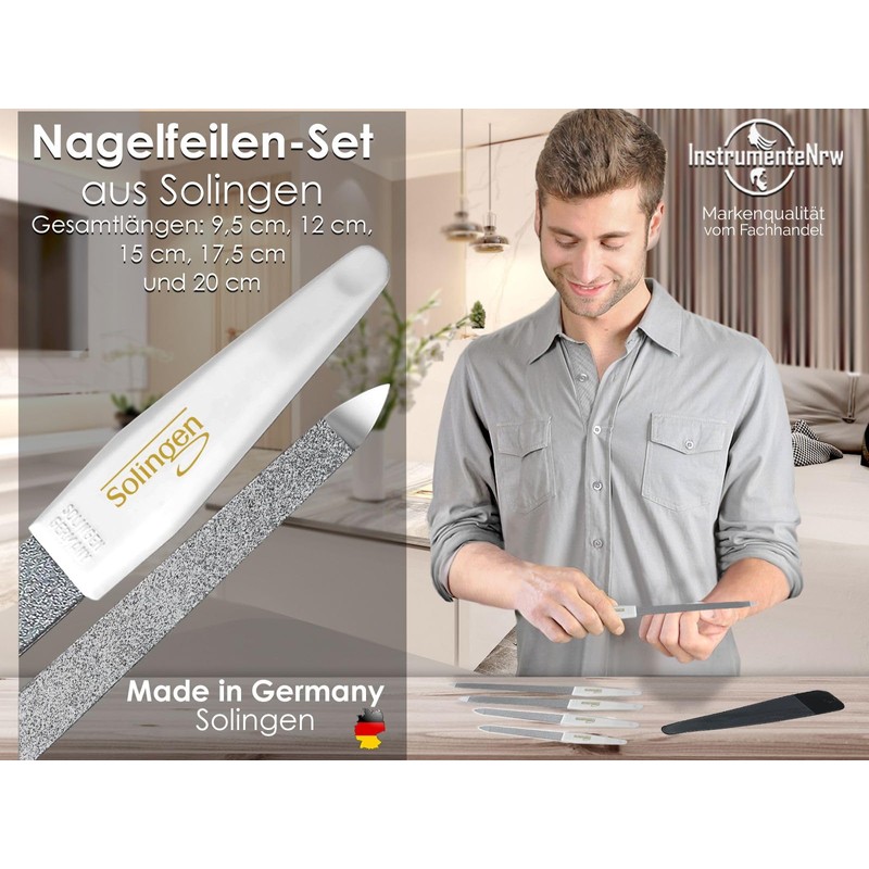 Professional Nail Files Set from Solingen Manicure Files Made in