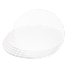 Hitefu 10 Packs Clear Circle Acrylic Sheets, 3.5 Inch Transparent Plexiglass Circle Panels, 3mm Thick Arcylic Discs fos Signs, Photo Picture Frame, Art Craft, DIY Display Projects