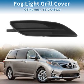 A ABSOPRO Fog Light Grill Front Lower Bumper Fog Light Cover Inserts No.52127AE020 for Toyota Sienna 2006-2010 Black ABS 1 Pc Front Right