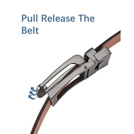 BOSTANTEN Mens Belt Leather Ratchet 1 3/8'' Belt For Men Gift Dress and Casual with Adjustable Buckle, Trim to Fit