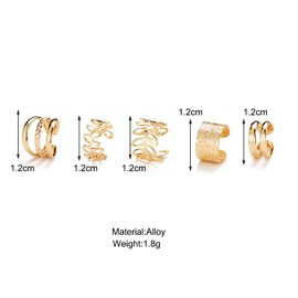 Gold Ear Cuff Earrings Set for Women Non Piercing Ear Cartilage Small Crystal Earrings Jewelry (Gold1)