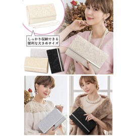 Natucy Women's Embroidered Party Bag, Clutch Bag, Shoulder Bag, Wedding, Reception, After-party, Formal, 01 beige