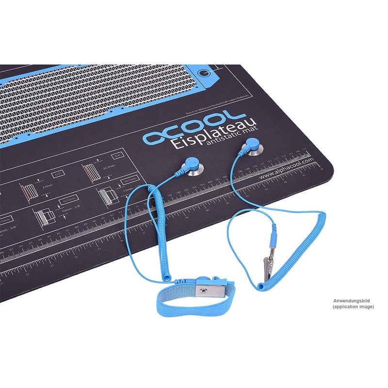 Alphacool Anti-Static wrist maschette blue