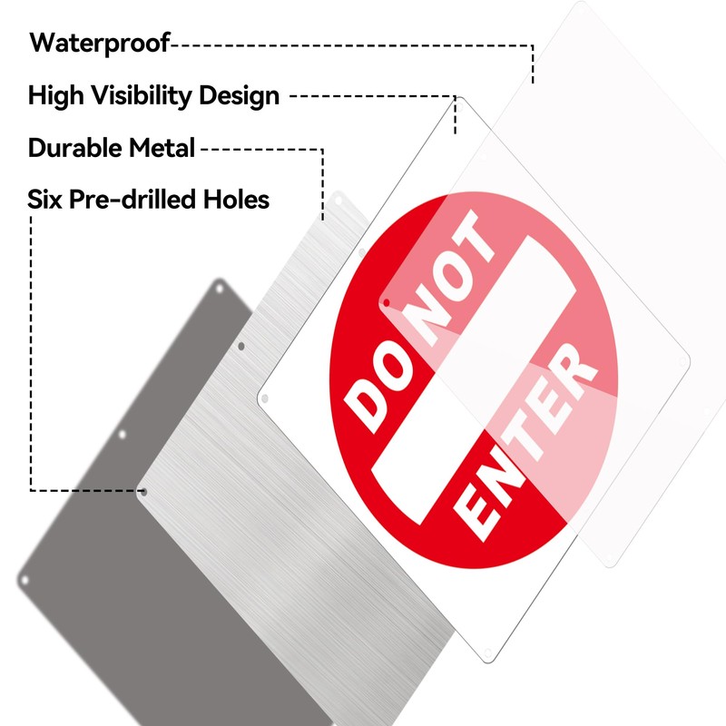 (2 Pack) Do Not Enter Sign, 12x12 Inches Keep Out