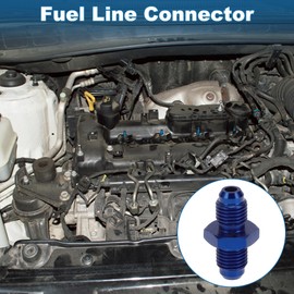 A ABSOPRO Male Flare Reducer Schlaucharmatur Adapter AN4-AN4 Kraftstoffleitung Verbinder Aluminium Blau