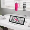 Digital LCD Atomic Desktop Clock, 7.8" Screen with Time, Date,