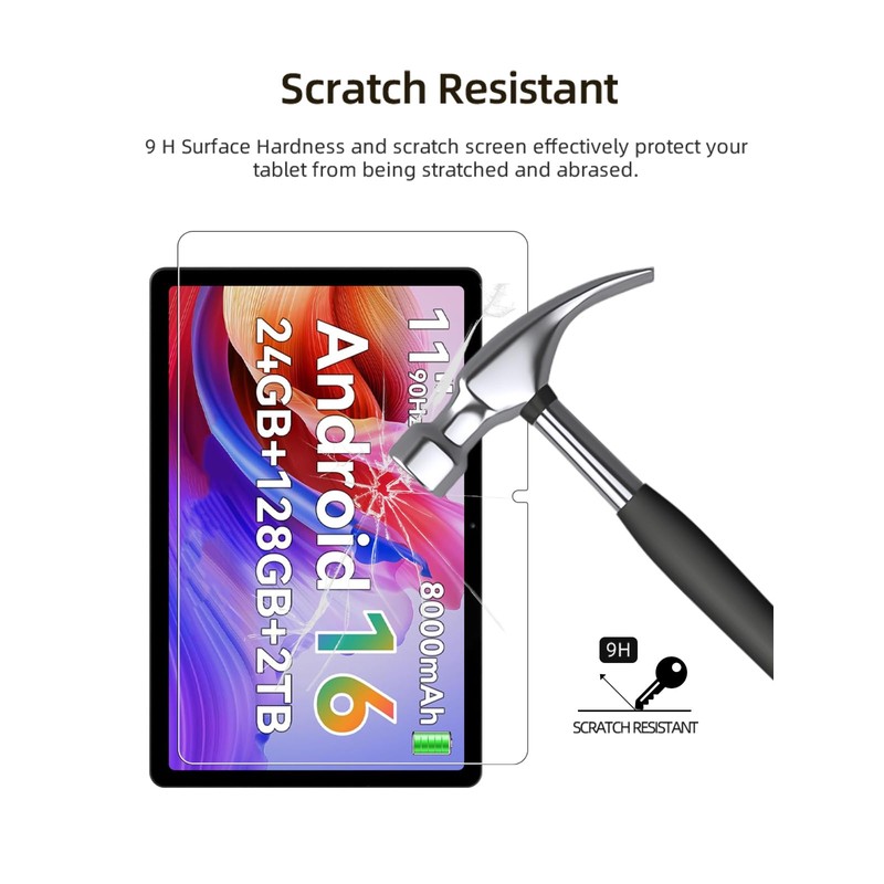 WUNIAK Screen Protector for KINGRID T90 11 inch Android 16
