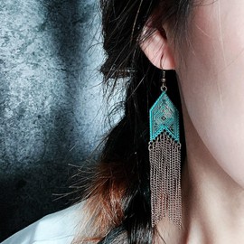 Indian Earrings for Women Long Gold Earrings for Women Boho Earrings Tassel Dangle Drop Earrings Indian Bollywood Jewelry Gifts for Jhumka Festival Holiday