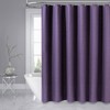 Dynamene Purple Fabric Shower Curtain - Waffle Textured Heavy Duty