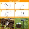 Solar Pathway Lights Outdoor, 4 Pack Solar Powered Garden Lights