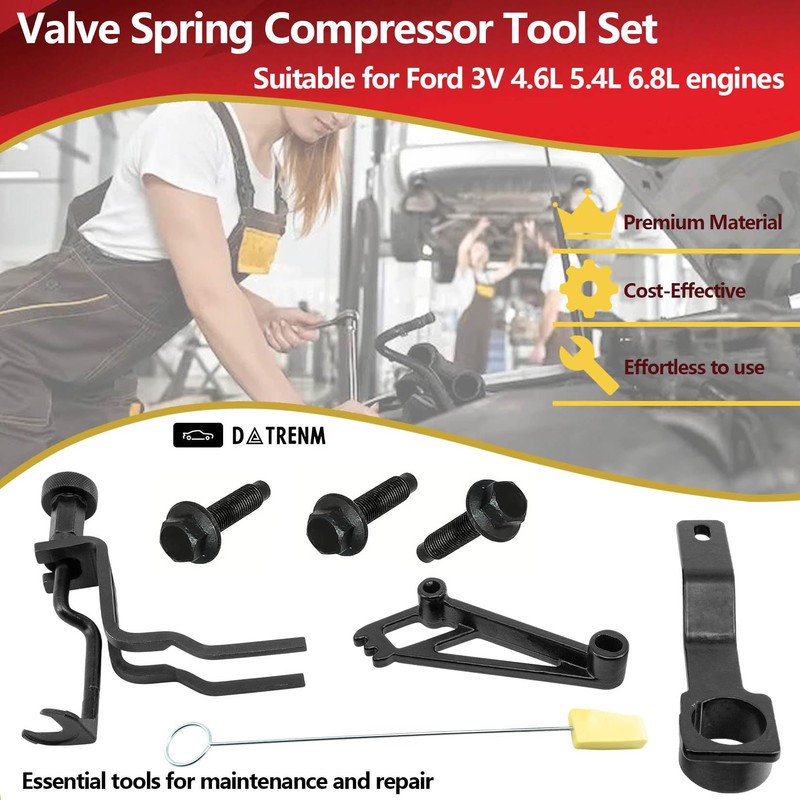 Datrenm Valve Spring Compressor Tool Kit Compatible with Ford 4.6L