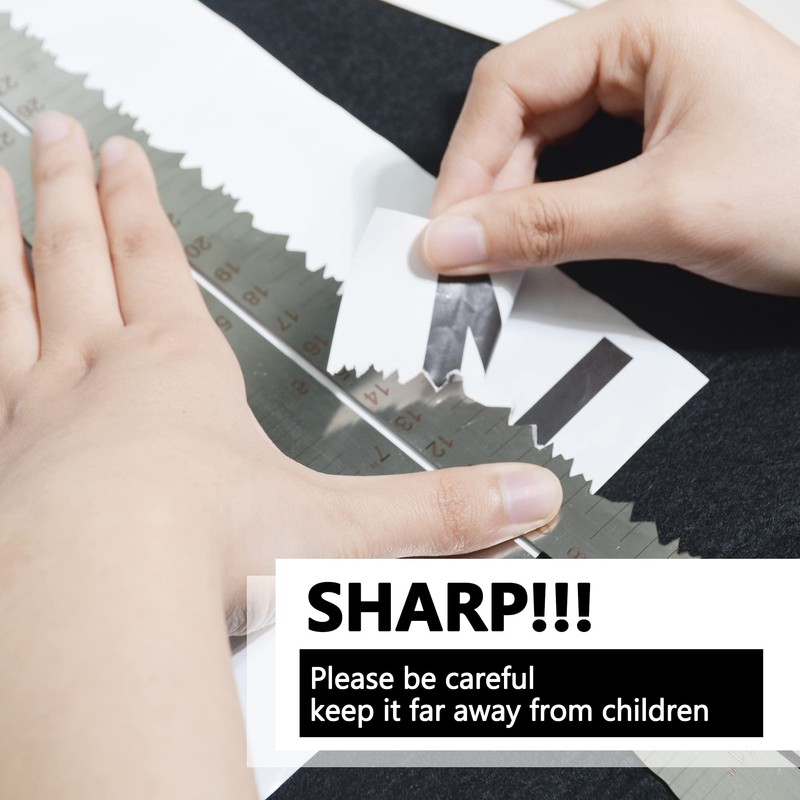 UPTTHOW Stainless Steel Metal Paper Tearing Ruler for Cutting Paper
