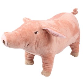 POPETPOP Pig Dog Toy - Interactive Cuddly Soft Toy for Dogs Puppy - Tough & Durable Plush Toy for Awesome Pets Dog Stuffed Animals Chew Toy - 15inches