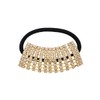 FXQHAN 2pcs Elastic Hair Bands Silver/Gold Rhinestone Crystal Hair Ropes