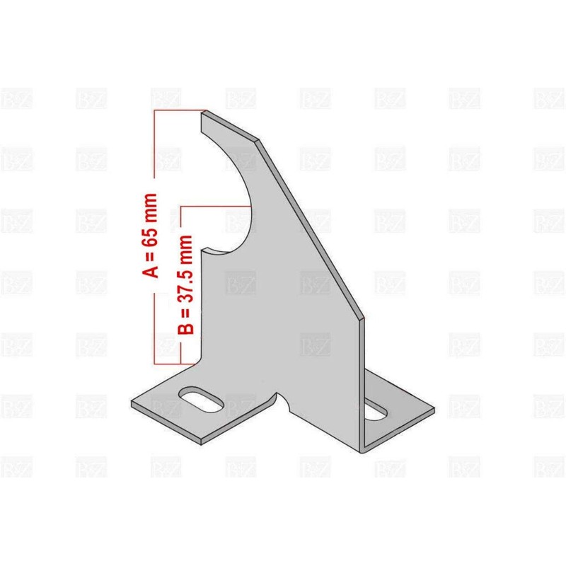 Designer Vertical Column Single Arm Universal Radiator Brackets (65mm, White)