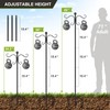 AOMGD 76 Inch Adjustable Double Shepherds Hooks for Outdoor Heavy
