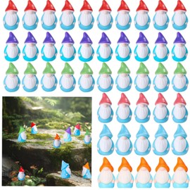 Mini Resin Gnome Figurines, Garden Decor, Bulk Set 60 pcs