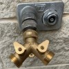 Unbranded 3/4" Solid Brass Double Two Way Tap Garden Connector