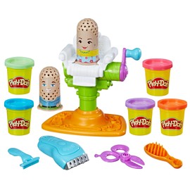 Play-Doh Buzz 'n Cut Fuzzy Pumper Barber Shop Set, Electric Buzzer, 5 Colors of 2-Ounce Cans, Preschool Toys, Christmas Gifts Girls & Boys, Ages 3+ (Amazon Exclusive)