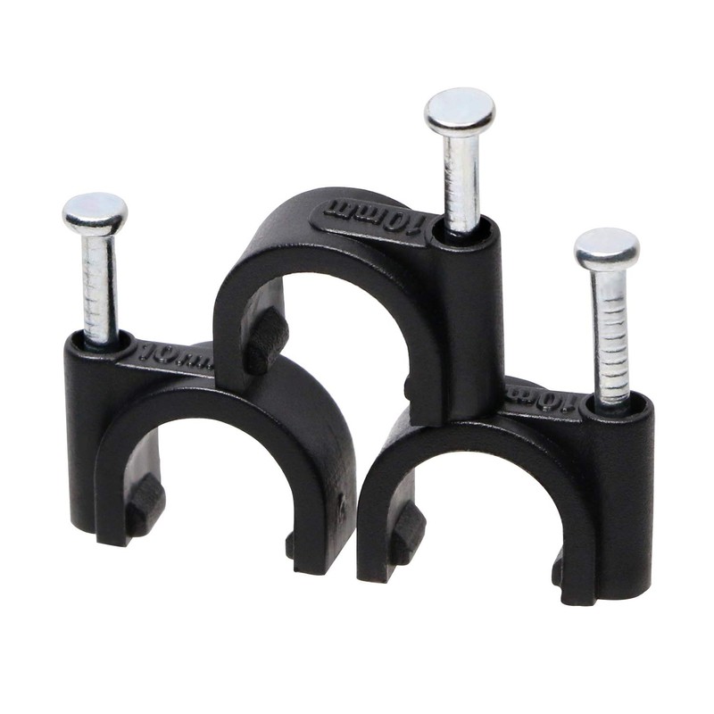 Mini Skater 10mm Diameter Circle Ethernet Nylon Wire Cable Clips