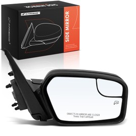 A-Premium Passenger Side Power Door Mirror - Compatible with Ford Fusion 2011-2012 & Mercury Milan 2011 - Heated, Non-Folding, Black Smooth Outside Rear View Mirror w/Blind Spot Glass & Puddle Light