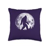Bigfoot Night Stroll! Cool Full Moon & Trees Sasquatch Throw