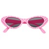 Sandy Cat Eye Glasses with Dots - Pink / White