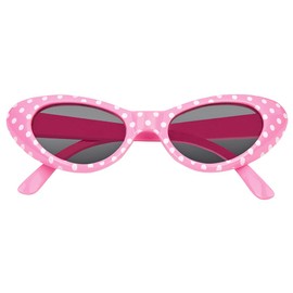 Sandy Cat Eye Glasses with Dots - Pink / White