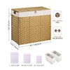 Greenstell Laundry Hamper with lid, No Install Needed, 130L Wicker