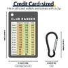 Jemzio Golf Club Range Chart Card, Easy Carry with Credit
