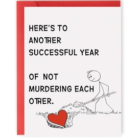 OJsensai Funny Anniversary Card & Gifts for Husband Wife Men Women, Happy Anniversary Decorations