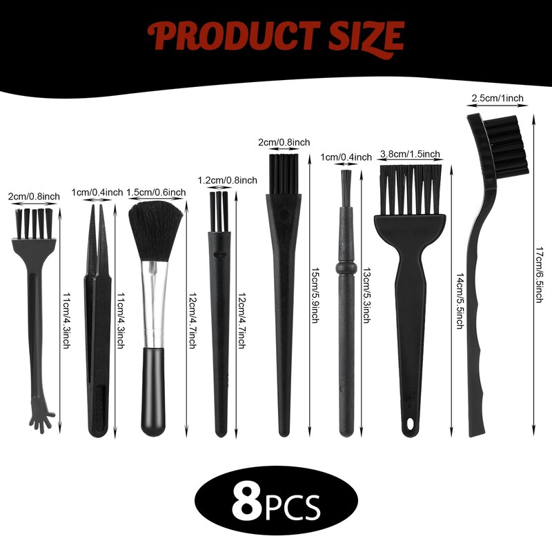 8 Pcs Mini Keyboard Cleaning Brushes Kit, Anti Static Electronic