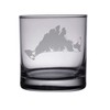 HullSpeed Designs Martha's Vineyard Map - Engraved Rocks Glass Set