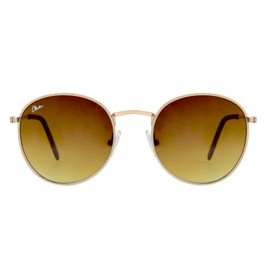 Okulars® Eco Metal Recycled Sunglasses for Men and Women, Adjustable, UV400 Filter, One Size, brown