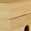 Relaxdays Bamboo Cable Box, Multi-Purpose, Compact, Universal, Practical Cable Management,