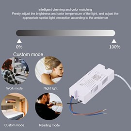 Yctze LED Driver LED Light Controller LED Driver Controller LED Dimmer Controller LED Strip Light Controller 2.4G Intelligent Dimming Controller for Voice and Remote Control AC180-260V