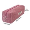 CANCYCC Corduroy Fabric Pencil Case Girls Pink Pencil Case Pen