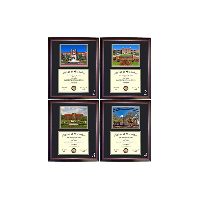 Florida State Diploma Frame - Photo Option #3 - Walnut