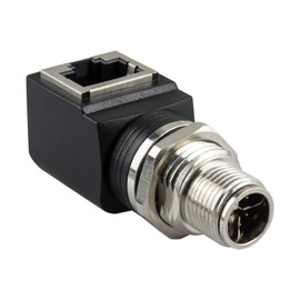 Lonlonty M12 X-Coded 8 Pin to RJ45 Adapter Cat6 Industrial Ethernet Shielded Connector IP68 Waterproof for Cognex and Automation Application