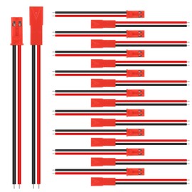 10 Pairs 10Pairs 24AWG JST RCY Plug Connectors 2 Pin Male Female Plug Connector Cable Wire for LED Lamp Strip RC Toys Battery-100mm
