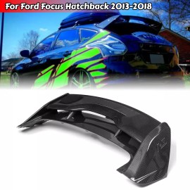 ZTT Carbon Style Rear Roof Wing Trunk Spoiler Lid For 2012-18 Ford Focus Hatchback