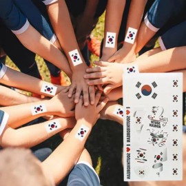 태극기 타투 스티커 태극마크 레터링 물타투 DD-12822 Taeguk Flag Tattoo Sticker Taeguk Mark Lettering Water Tattoo DD-12822