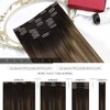 Moresoo Clip-In Real Hair Extensions Brown to Golden Brown with
