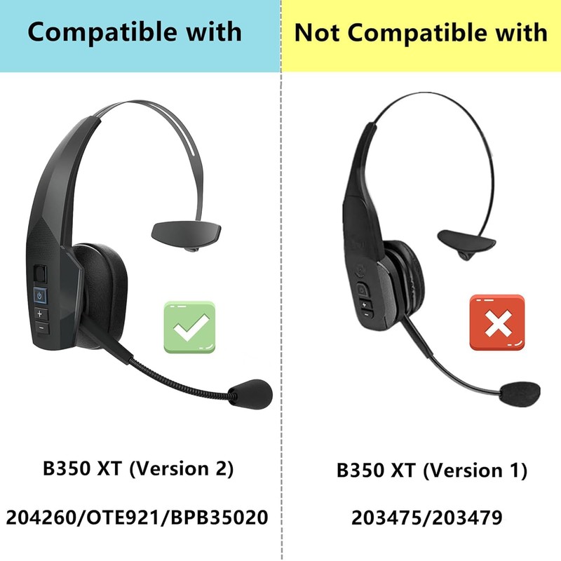 B350XT Cooling Gel Earpads Compatible with BlueParrott B350-XT B350XT B350