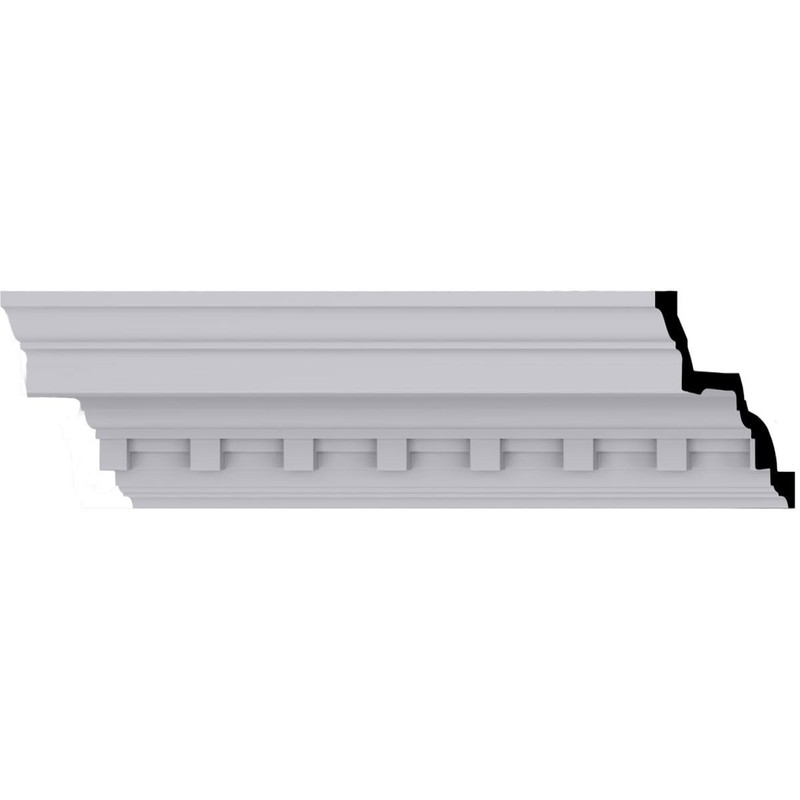 Ekena Millwork SAMPLE-MLD08X06X10DE Dentil Crown Moulding Samples, White