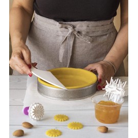 Decora 0064035 Round Perforated Stainless Steel Baking Frame Diameter 20 x 3.5 cm 18/8 Stainless Steel