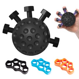 Forearm Trainer, Finger Trainer, Finger Grip Strengthener, Grip Strengthener Trainer for Muscle Training with 3 Tensioners, Finger Grip Strengthener for Musicians, Athletes, Boxers, People with Weak