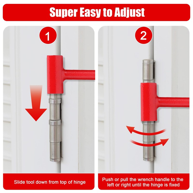 ASIEIT Upgraded 4 in 1 Door Hinge Adjustment Tool with