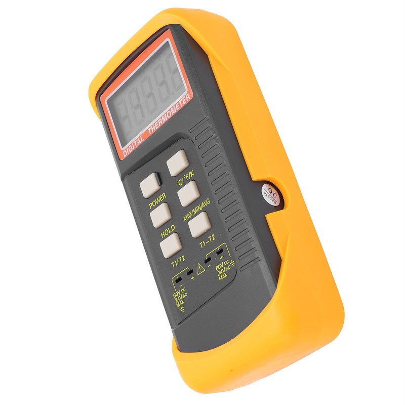 DT6802 Digital Temperature Meter DualChannel Thermometer for Home Indoor Outdoor